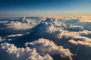 sky background with white clouds photo