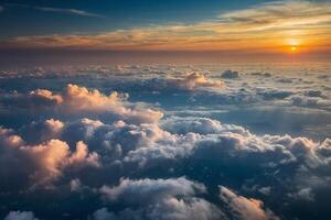 cielo antecedentes con blanco nubes foto