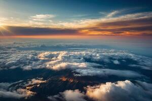 sky background with white clouds photo