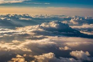 sky background with white clouds photo