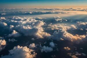 cielo antecedentes con blanco nubes foto