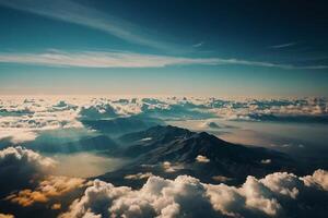 sky background with white clouds photo