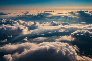 cielo antecedentes con blanco nubes foto