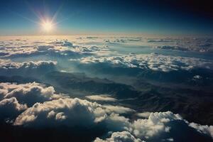 cielo antecedentes con blanco nubes foto