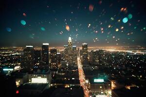 un cerca arriba de un ligero brillante mediante un ventana foto