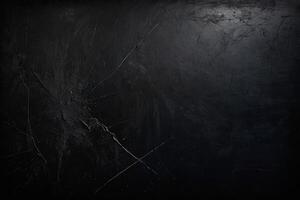 a black wall with a crack in it photo