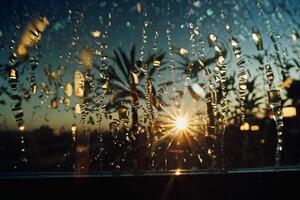 raindrops on the window photo