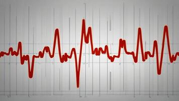 cardiogram in red on a white background photo