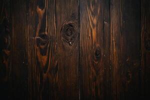 AI generated dark wood texture background photo