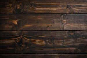 AI generated dark wood texture background photo