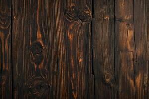 AI generated Wooden background or texture. Old wood with knots and nail holes. photo