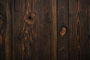 AI generated Wooden background or texture. Old wood with knots and nail holes. photo