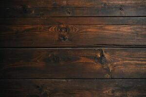 AI generated Wooden background or texture. Old wood with knots and nail holes. photo