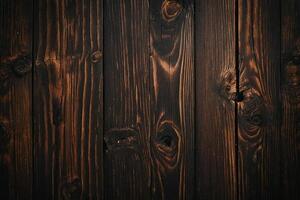 AI generated Wooden background or texture. Old wood with knots and nail holes. photo