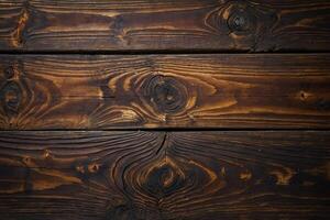 AI generated wooden texture background with dark brown wood grain photo