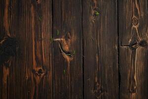 ai generado de madera textura antecedentes con oscuro marrón madera grano foto