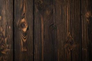 AI generated wooden texture background with dark brown wood grain photo