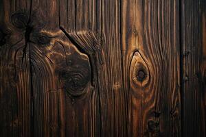 AI generated Old wooden background or texture. Close-up image of wooden surface. photo