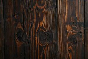 ai generado antiguo de madera antecedentes o textura. oscuro madera textura con natural patrones. foto