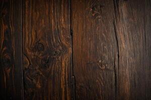 ai generado antiguo de madera antecedentes o textura. oscuro madera textura con natural patrones. foto