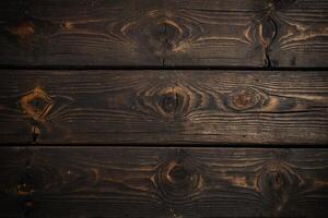 AI generated Old wooden background or texture. Dark wood texture with natural patterns. photo