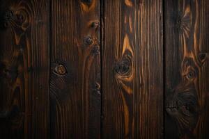 AI generated Old wooden background or texture. Dark wood texture with natural patterns. photo