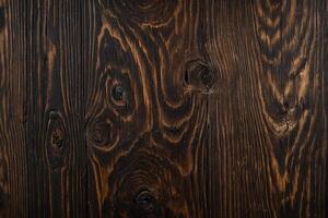 ai generado antiguo de madera antecedentes o textura. oscuro madera textura con natural patrones. foto