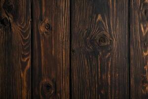 ai generado antiguo de madera antecedentes o textura. oscuro madera textura con natural patrones. foto