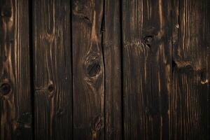 ai generado antiguo de madera antecedentes o textura. oscuro madera textura con natural patrones. foto