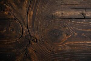 AI generated Old wooden background or texture. Wood texture with natural patterns. Close up. photo