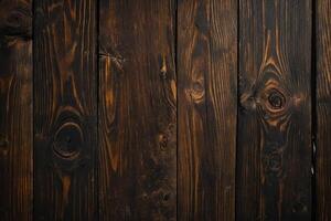 AI generated Old wooden background or texture. Close up of brown wooden wall. photo