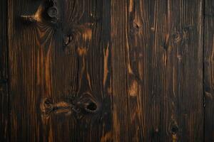 AI generated Old wooden background or texture. Close up of brown wooden wall. photo
