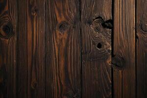ai generado antiguo de madera antecedentes o textura. cerca arriba de marrón de madera pared. foto