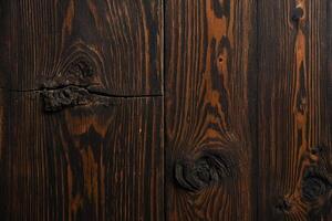 AI generated Old wooden background or texture. Close up of brown wooden wall. photo