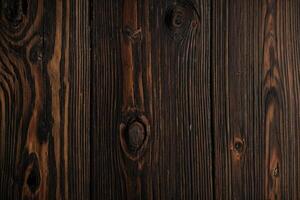 AI generated Old wooden background or texture. Close up of brown wooden wall. photo