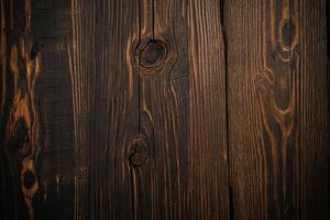 ai generado antiguo de madera antecedentes o textura. cerca arriba de marrón de madera pared. foto