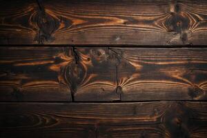 AI generated Old wooden background or texture. Close up of brown wooden wall. photo