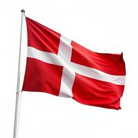 AI generated the flag of denmark is flying high in the air photo