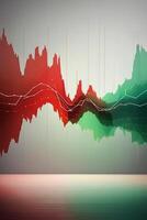 ai generado un resumen valores gráfico con un rojo y verde antecedentes foto