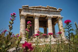 the ruins of the temple of apollo at ephesus, turkey photo