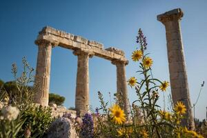 the ruins of the temple of apollo at ephesus, turkey photo