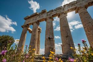 the ruins of the temple of apollo at ephesus, turkey photo