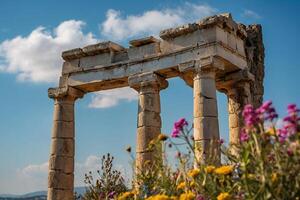 the ruins of the temple of apollo at ephesus, turkey photo