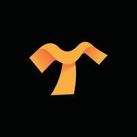 Letter T Modern Style Logo Design, unique letter T design vector