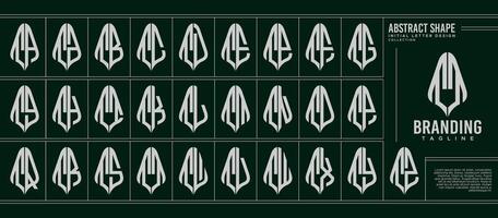 geométrico resumen forma inicial t tt letra logo conjunto vector