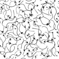 Seamless pattern with doodle arrows vector