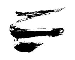 Black brush stroke. Hand drawn ink spot isolated on white background. illustration vector