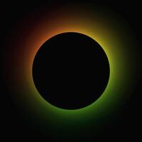 Circle illuminate light frame with color gradient vector