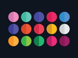 color palette set design template multi color vector