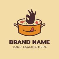 Tasty restaurant logo vector